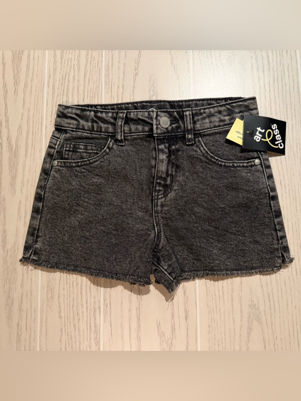 Art Class‎ Girls Black Acid Wash Denim Shorts 6X High Rise A-Line NWT